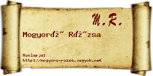 Mogyoró Rózsa névjegykártya
