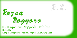 rozsa mogyoro business card